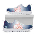 Bull And Bear Stock Market Print White Running Shoes