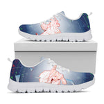 Bull And Bear Stock Market Print White Sneakers