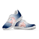 Bull And Bear Stock Market Print White Sneakers