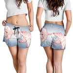 Bull And Bear Stock Market Print Women's Shorts