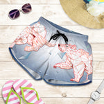 Bull And Bear Stock Market Print Women's Shorts