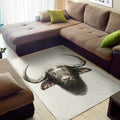 Bull Portrait Print Floor Mat