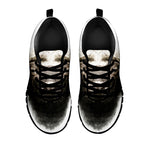 Bull Portrait Print Black Sneakers
