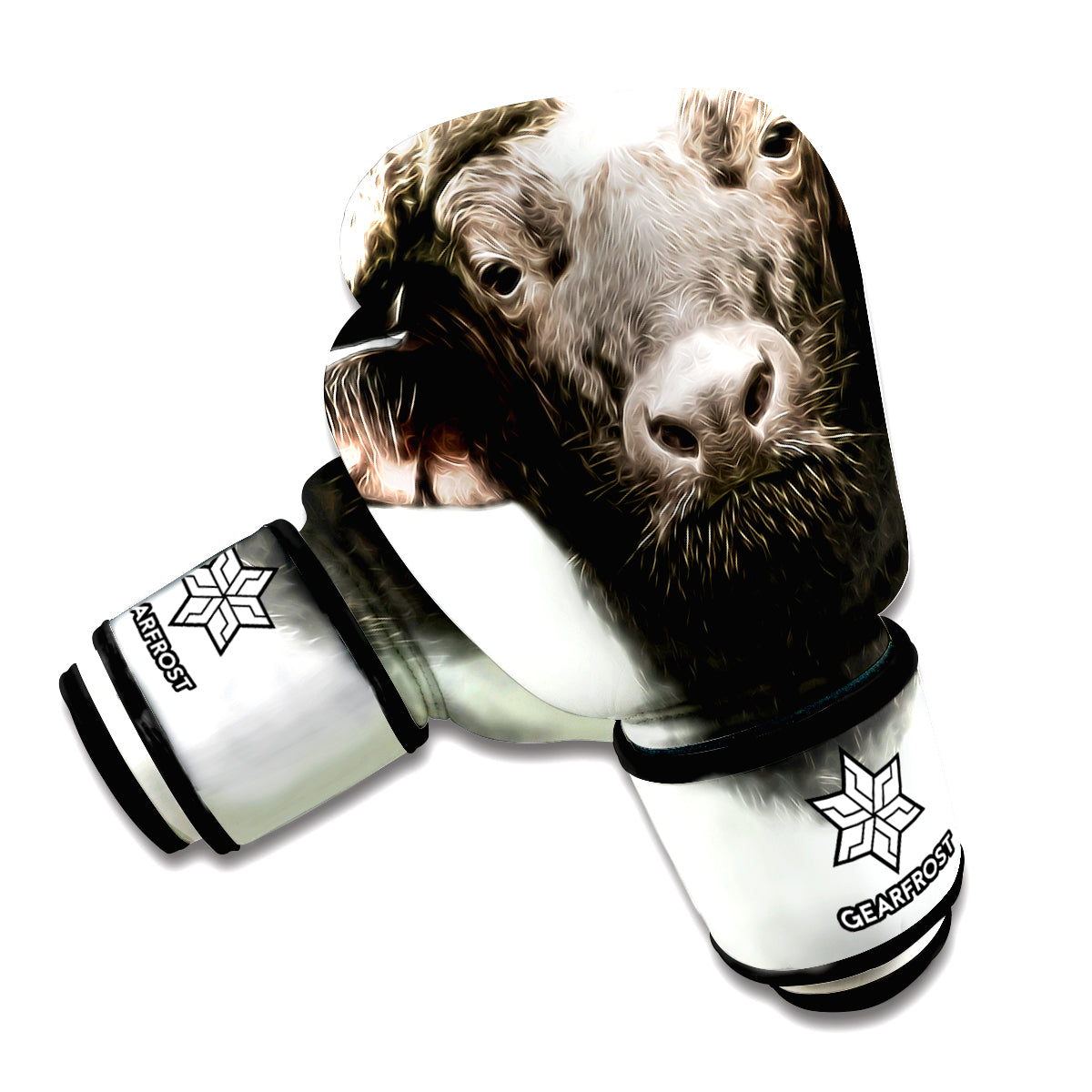 Bull Portrait Print Boxing Gloves