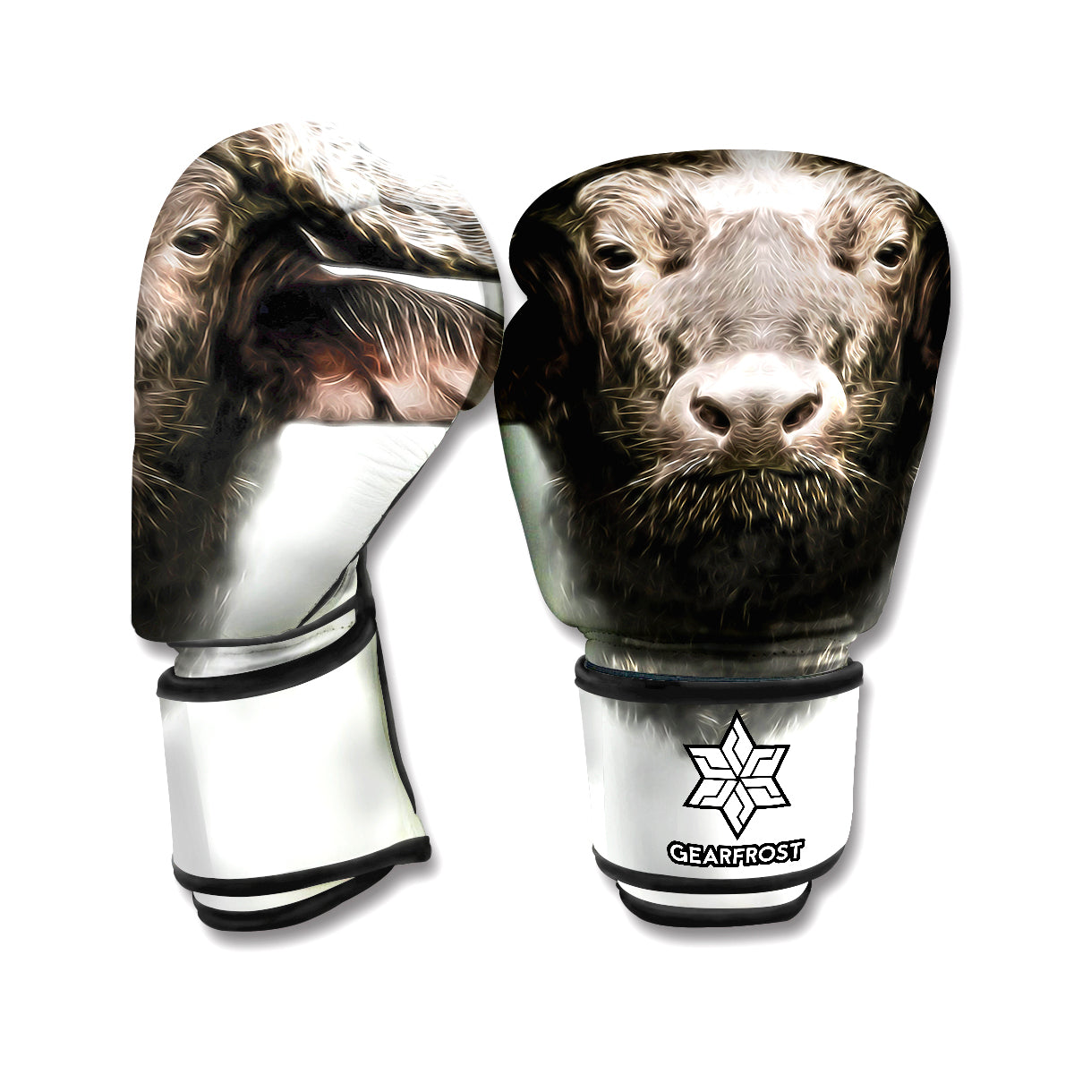 Bull Portrait Print Boxing Gloves