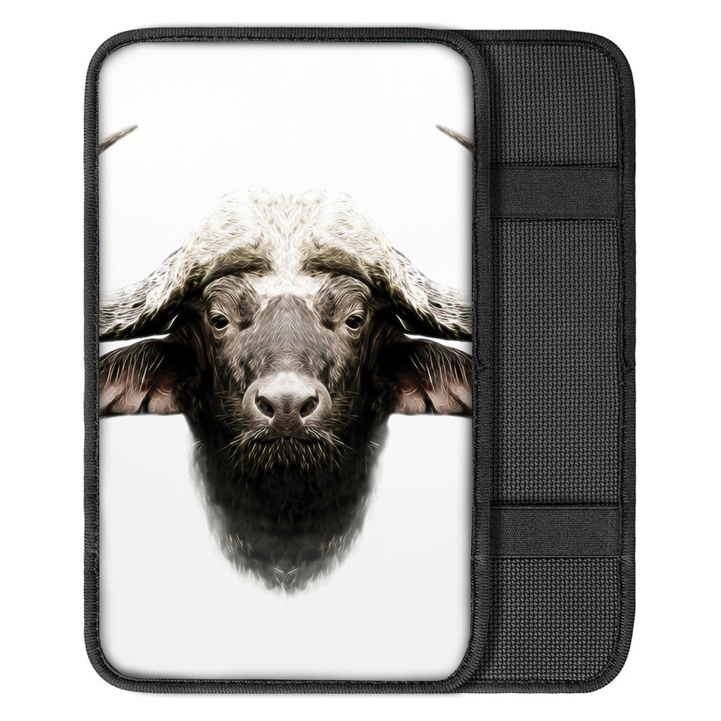 Bull Portrait Print Car Center Console Cover