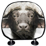 Bull Portrait Print Car Headrest Covers