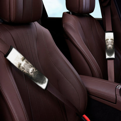 Bull Portrait Print Car Seat Belt Covers
