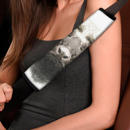 Bull Portrait Print Car Seat Belt Covers