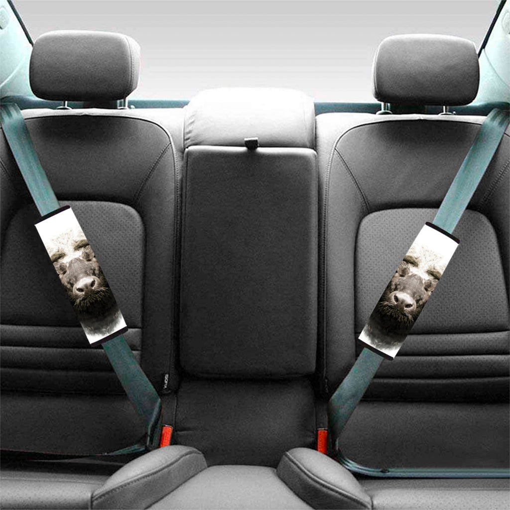 Bull Portrait Print Car Seat Belt Covers