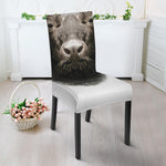 Bull Portrait Print Dining Chair Slipcover