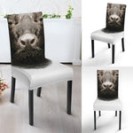 Bull Portrait Print Dining Chair Slipcover
