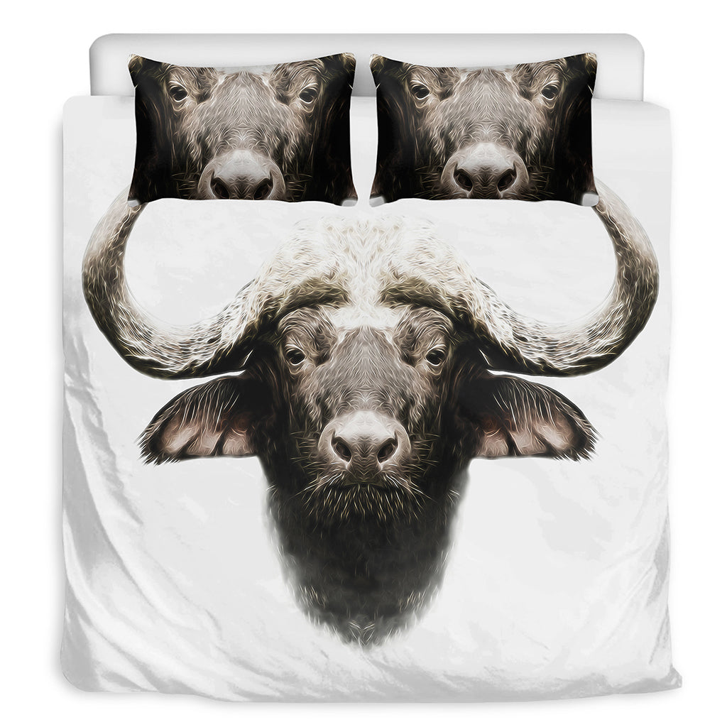 Bull Portrait Print Duvet Cover Bedding Set