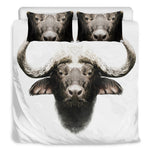 Bull Portrait Print Duvet Cover Bedding Set