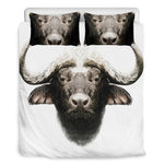 Bull Portrait Print Duvet Cover Bedding Set