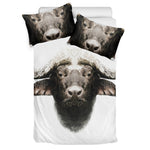Bull Portrait Print Duvet Cover Bedding Set