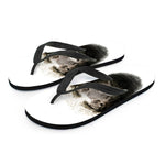 Bull Portrait Print Flip Flops