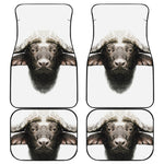 Bull Portrait Print Front and Back Car Floor Mats