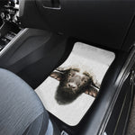 Bull Portrait Print Front and Back Car Floor Mats