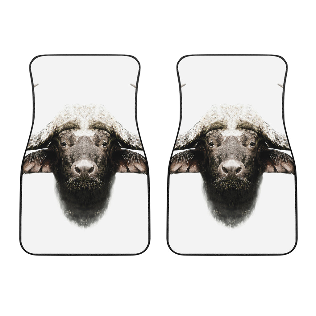 Bull Portrait Print Front Car Floor Mats