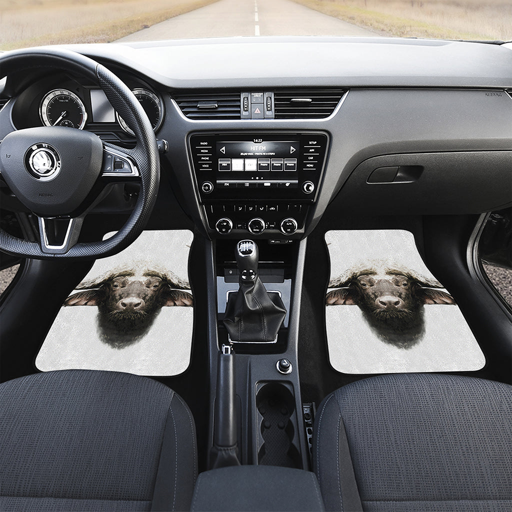Bull Portrait Print Front Car Floor Mats