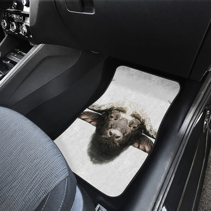 Bull Portrait Print Front Car Floor Mats