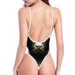 Bull Portrait Print High Cut One Piece Swimsuit