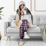 Bull Portrait Print Hooded Blanket