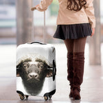Bull Portrait Print Luggage Cover