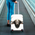 Bull Portrait Print Luggage Cover