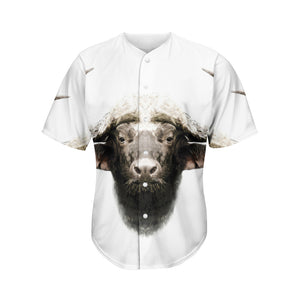 Bull Portrait Print Men's Baseball Jersey