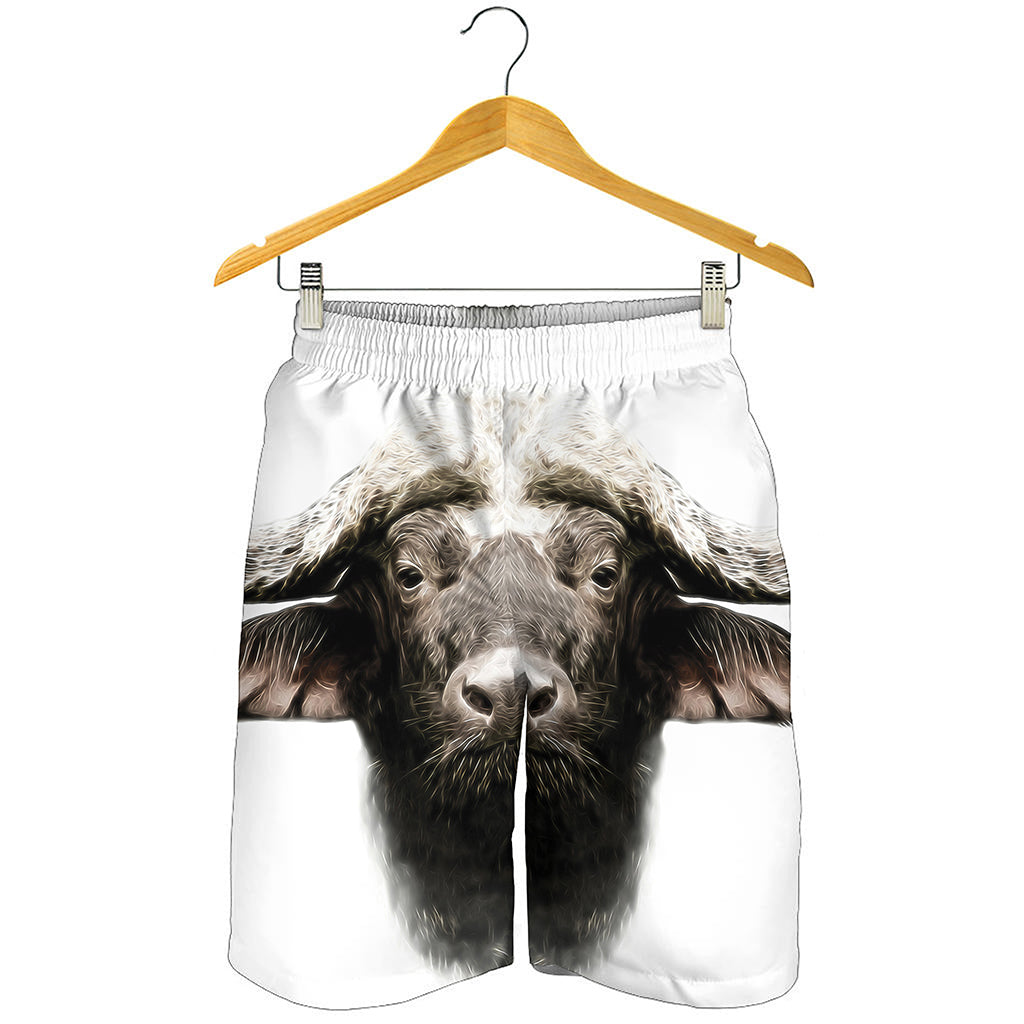 Bull Portrait Print Men's Shorts