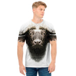 Bull Portrait Print Men's T-Shirt