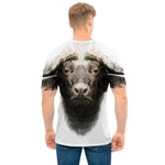 Bull Portrait Print Men's T-Shirt