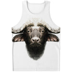 Bull Portrait Print Men's Tank Top