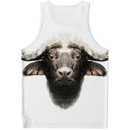 Bull Portrait Print Men's Tank Top