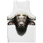 Bull Portrait Print Men's Tank Top