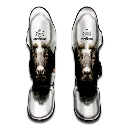 Bull Portrait Print Muay Thai Shin Guard