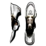 Bull Portrait Print Muay Thai Shin Guard