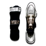 Bull Portrait Print Muay Thai Shin Guard