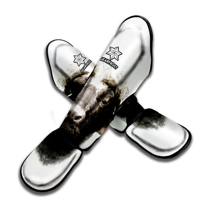 Bull Portrait Print Muay Thai Shin Guard