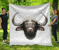 Bull Portrait Print Quilt