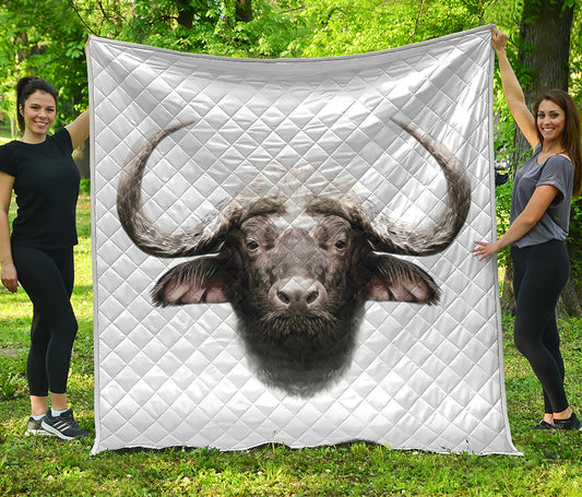 Bull Portrait Print Quilt