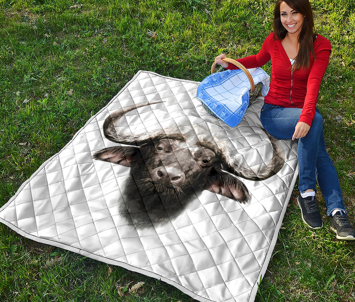 Bull Portrait Print Quilt