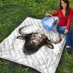 Bull Portrait Print Quilt