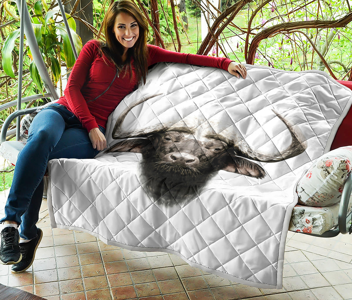 Bull Portrait Print Quilt