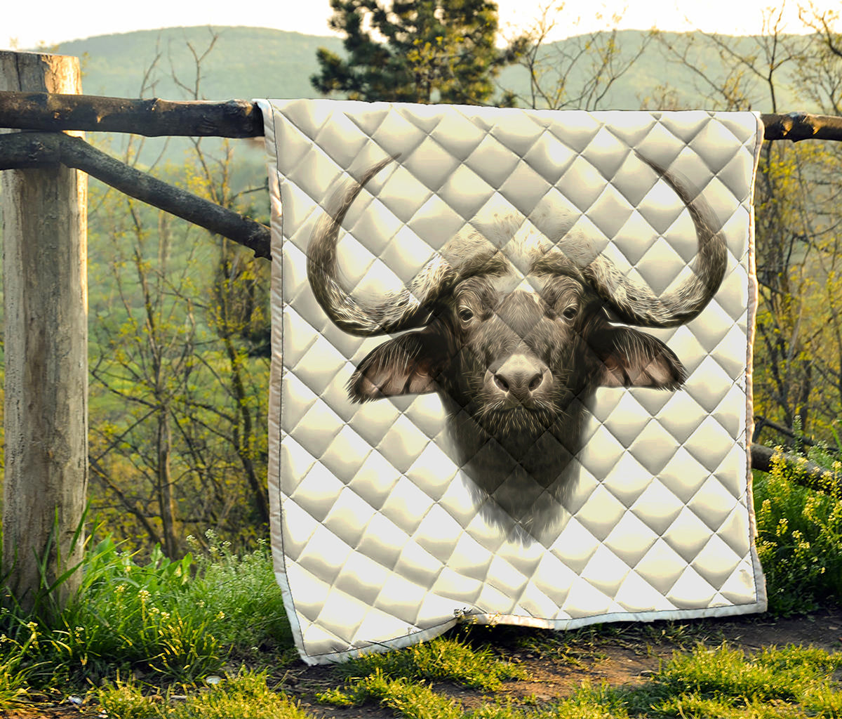 Bull Portrait Print Quilt