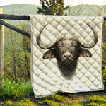Bull Portrait Print Quilt