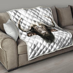 Bull Portrait Print Quilt