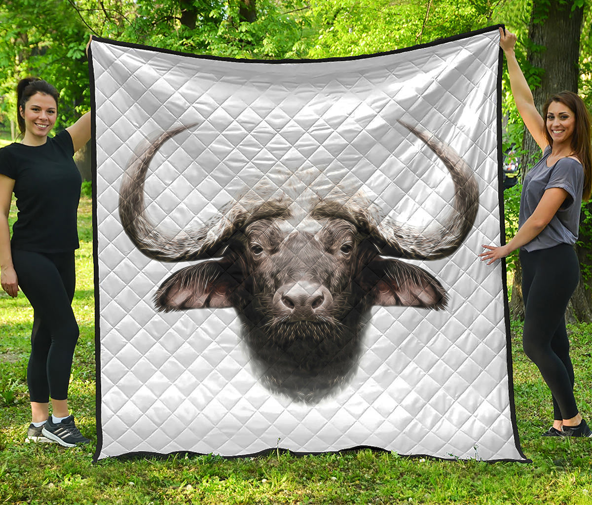 Bull Portrait Print Quilt